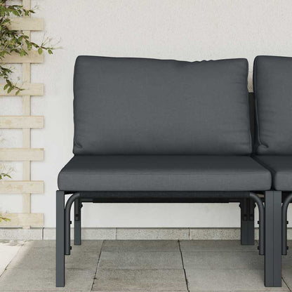 Udendørs Møbler Med Pude Med Pude Antracit 80 X 80 X 71 Cm Stål - Billede 3