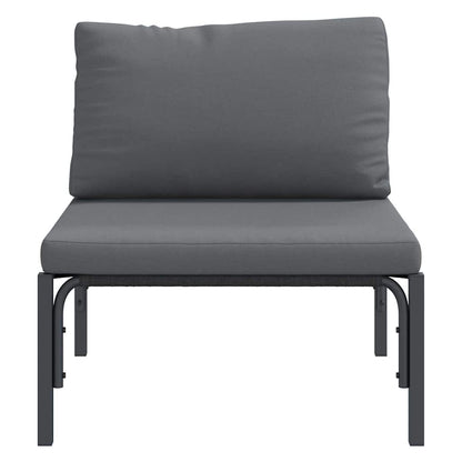 Udendørs Møbler Med Pude Med Pude Antracit 80 X 80 X 71 Cm Stål - Billede 5