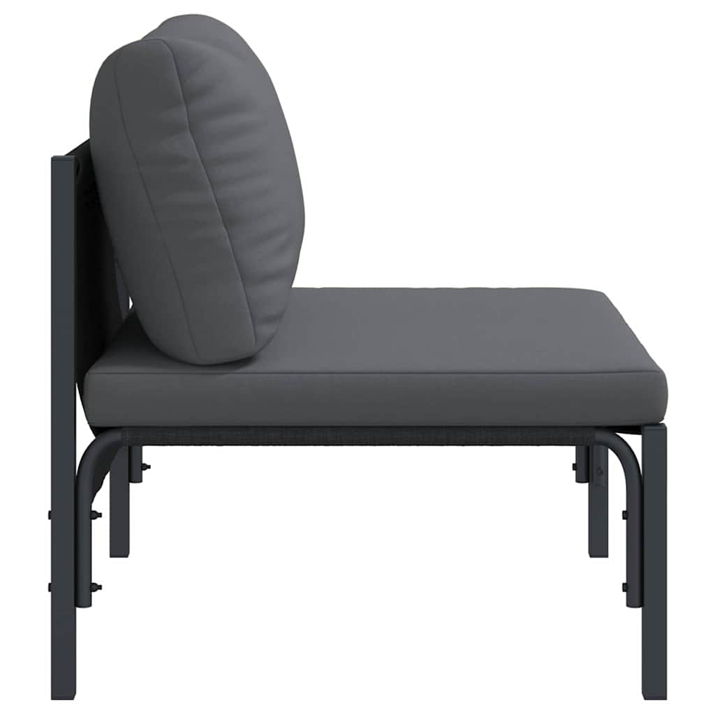 Udendørs Møbler Med Pude Med Pude Antracit 80 X 80 X 71 Cm Stål - Billede 6