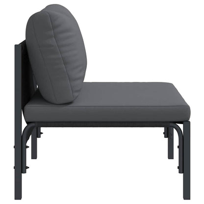 Udendørs Møbler Med Pude Med Pude Antracit 80 X 80 X 71 Cm Stål - Billede 6