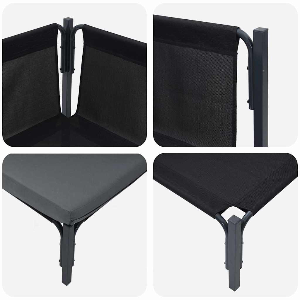 Udendørs Møbler Med Pude Med Pude Antracit 80 X 80 X 71 Cm Stål - Billede 8