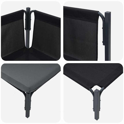 Udendørs Møbler Med Pude Med Pude Antracit 80 X 80 X 71 Cm Stål - Billede 8