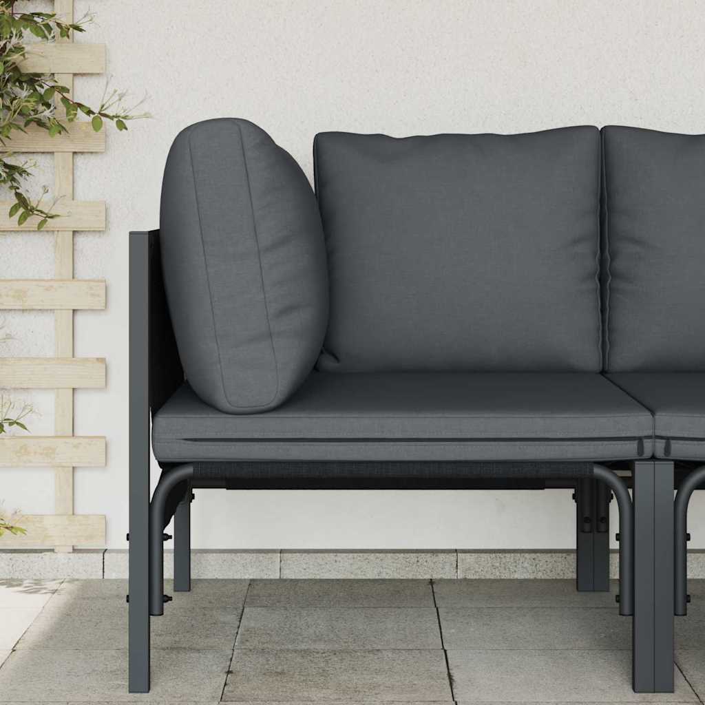 Udendørs Møbler Med Pude Med Pude Antracit 80 X 80 X 71 Cm Stål - Billede 3