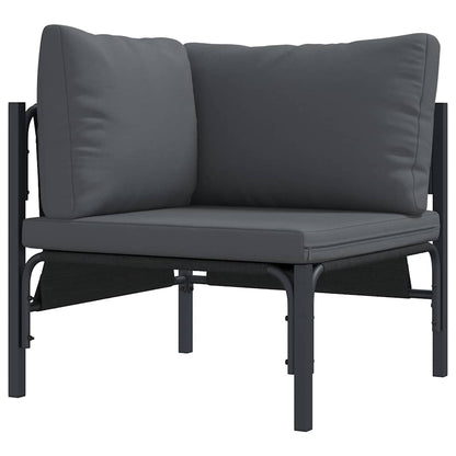 Udendørs Møbler Med Pude Med Pude Antracit 80 X 80 X 71 Cm Stål - Billede 2