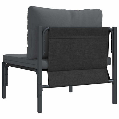 Udendørs Møbler Med Pude Med Pude Antracit 80 X 80 X 71 Cm Stål - Billede 7