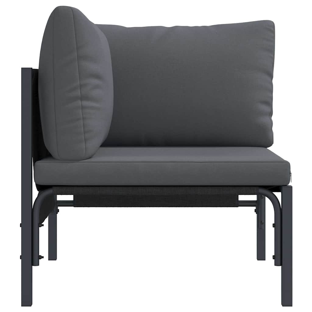 Udendørs Møbler Med Pude Med Pude Antracit 80 X 80 X 71 Cm Stål - Billede 6