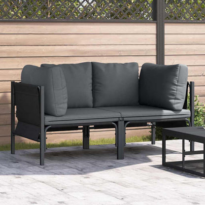 Udendørs Møbler Med Pude Med Pude Antracit 80 X 80 X 71 Cm Stål