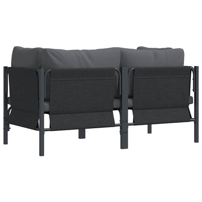 Udendørs Hjørnesofa Med Pude Antracit 80 X 80 X 71 Cm Stål