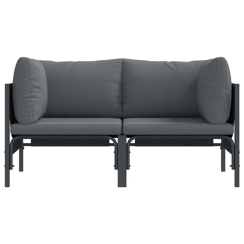Udendørs Hjørnesofa Med Pude Antracit 80 X 80 X 71 Cm Stål