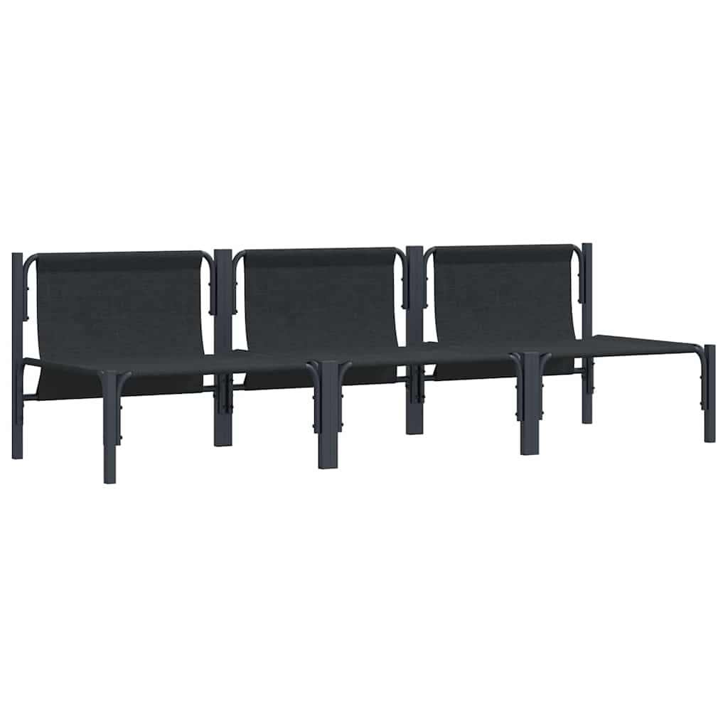 Udendørs Møbler Med Pude 3 Stk Antracit 80 X 80 X 71 Cm Stål - Billede 4