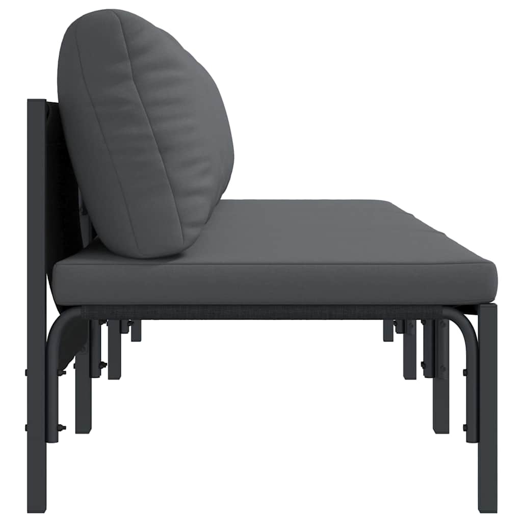 Udendørs Møbler Med Pude 3 Stk Antracit 80 X 80 X 71 Cm Stål - Billede 6