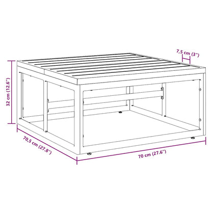 Udendørs Møbler Antracit 70 X 70,5 X 32 Cm Stål - Billede 11