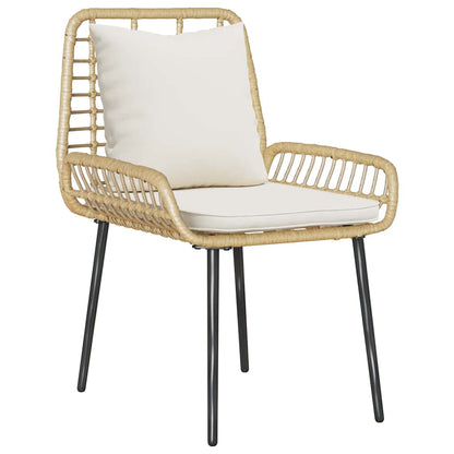 Have Spisebordssæt 3 Dele Brun Og Creme Polyrattan - Billede 5