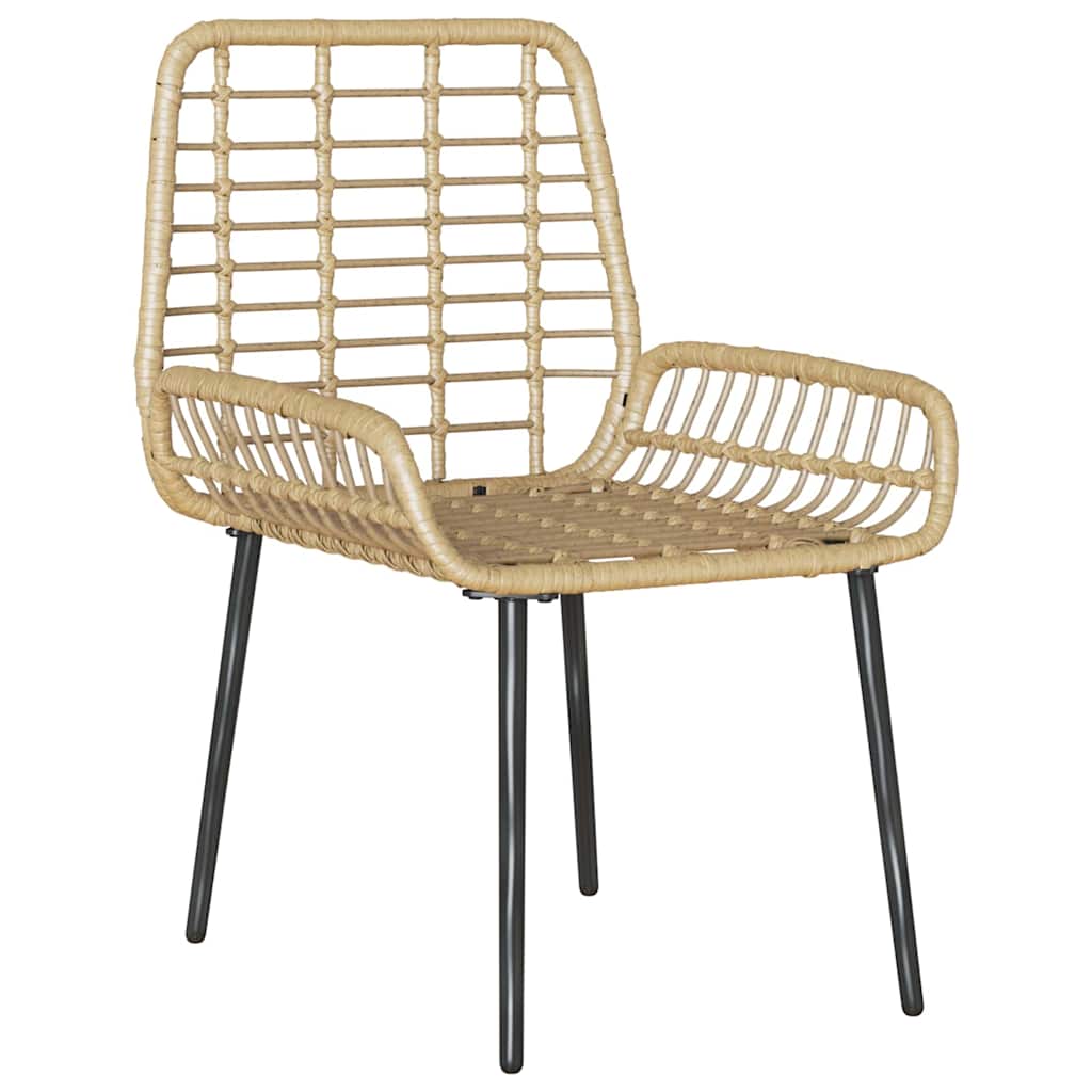 Have Spisebordssæt 3 Dele Brun Og Creme Polyrattan - Billede 6