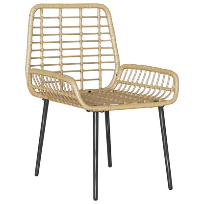 Have Spisebordssæt 3 Dele Brun Og Creme Polyrattan - Billede 6