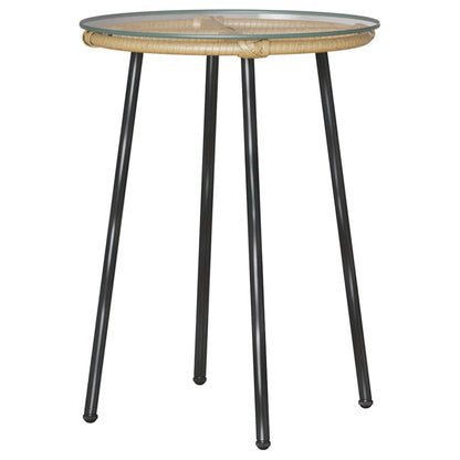 Have Spisebordssæt 3 Dele Brun Og Creme Polyrattan - Billede 7