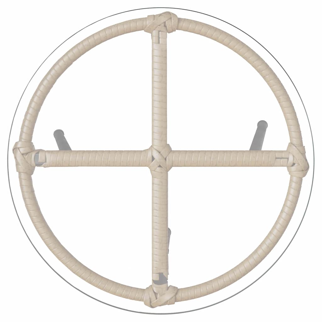Have Spisebordssæt 3 Dele Brun Og Creme Polyrattan - Billede 9