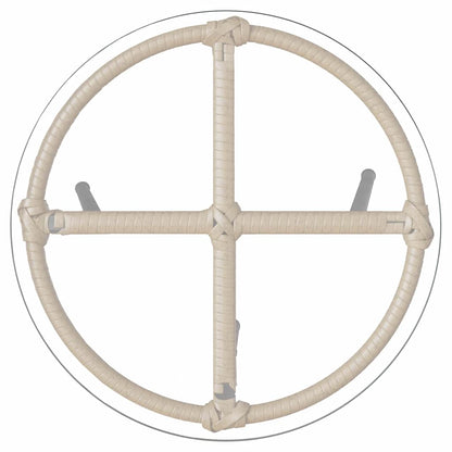 Have Spisebordssæt 3 Dele Brun Og Creme Polyrattan - Billede 9