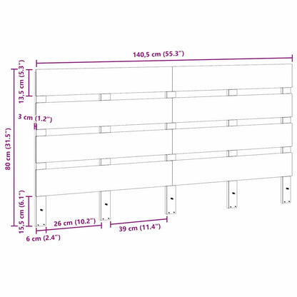 Hovedgærde Brun 140,5 3 80 Cm Massivt Fyrretræ - Billede 7