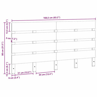 Træ Hovedgærde Gyldenbrun 160,5 X 3 X 80 Cm Massivt Fyrretræ - Billede 4