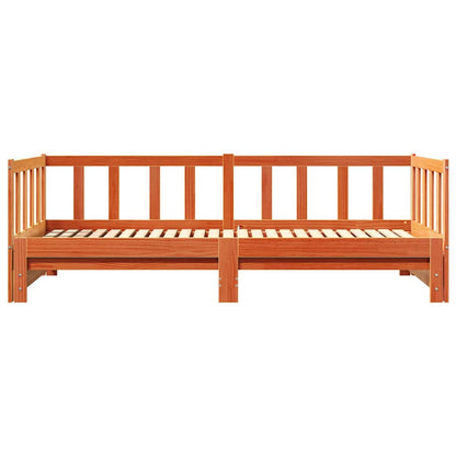 Utrækkelig Dagbed Uden Madras Voksebrun 2x(80x200) Cm - Billede 7