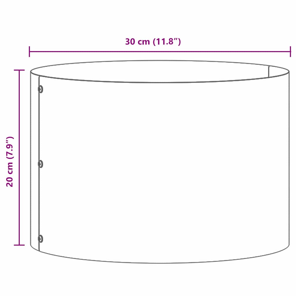 Plante Ring 30 X 30 X 20 Cm Koldvalset Stål - Billede 9