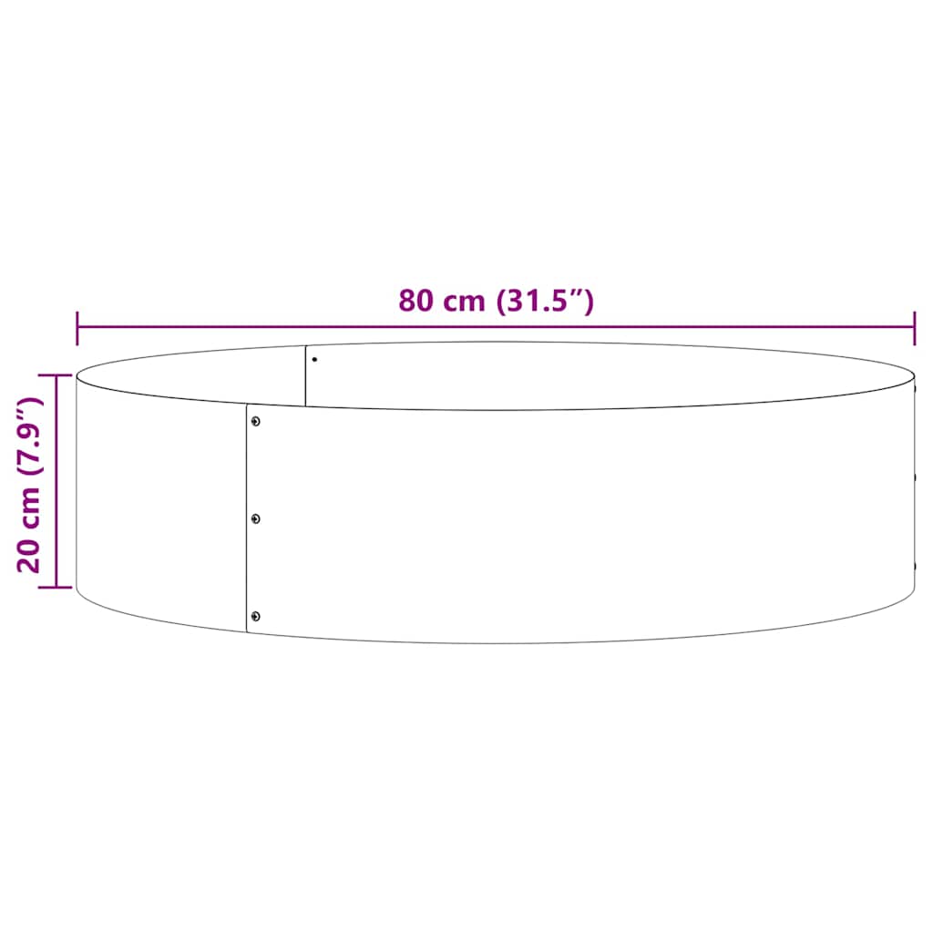 Plante Ring Sølv 80 X 80 X 20 Cm Rustfrit Stål - Billede 10