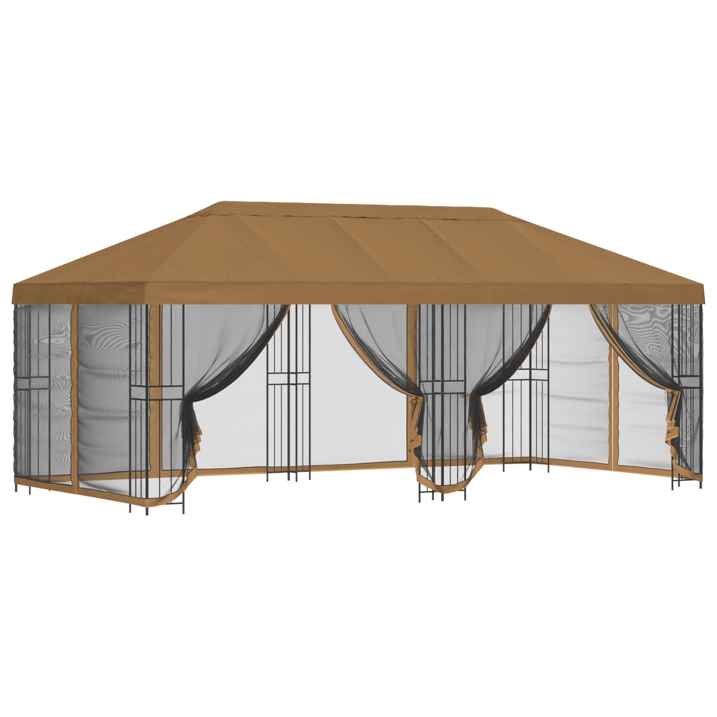 Pavillon Med Sidetapper 6 X 3 M Polyester Og Stål 190 - Billede 2