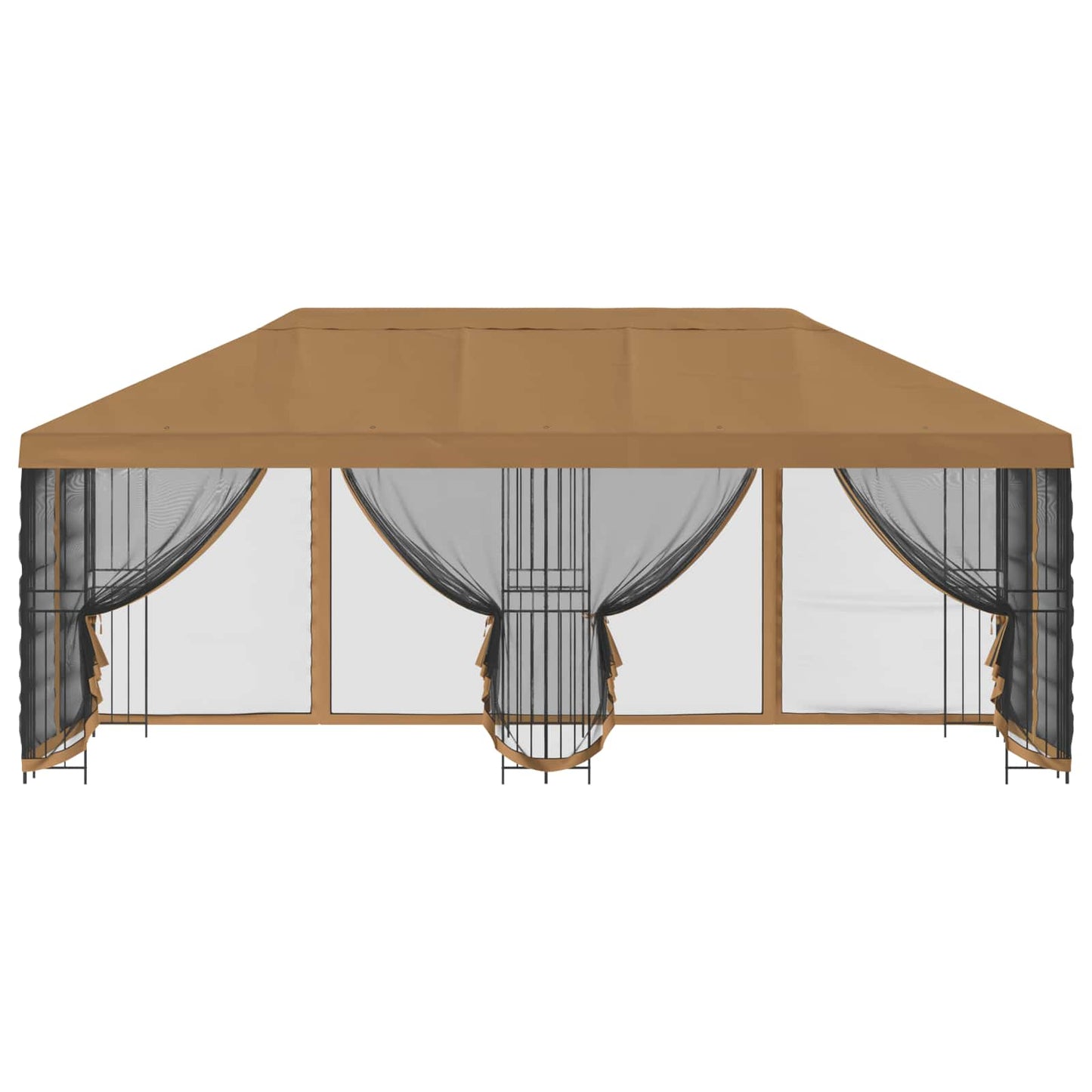 Pavillon Med Sidetapper 6 X 3 M Polyester Og Stål 190 - Billede 3