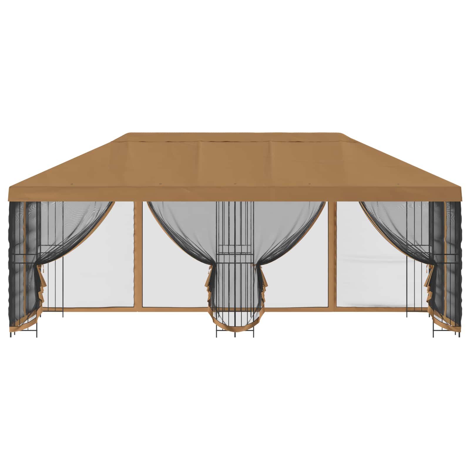 Pavillon Med Sidetapper 6 X 3 M Polyester Og Stål 190 - Billede 3