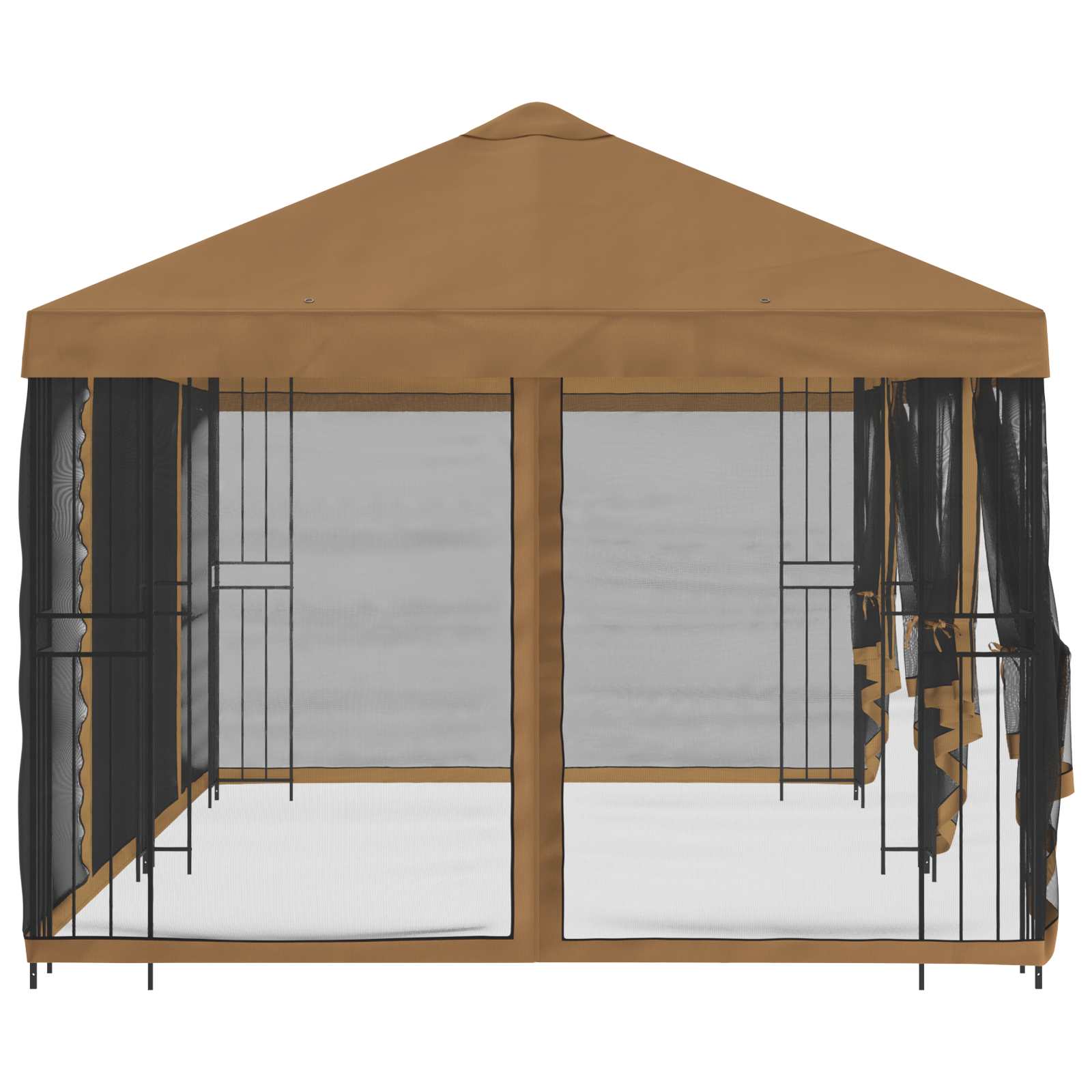 Pavillon Med Sidetapper 6 X 3 M Polyester Og Stål 190 - Billede 4