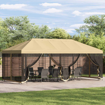 Pavillon Med Sidetapper 6 X 3 M Polyester Og Stål 190 - Variant 3375995