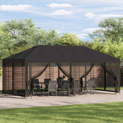 Pavillon Med Sidetapper 6 X 3 M Polyester Og Stål 190 - Variant 3375996