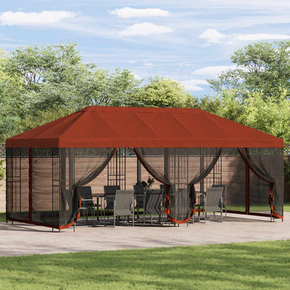 Pavillon Med Sidetapper 6 X 3 M Polyester Og Stål 190 - Variant 3375997