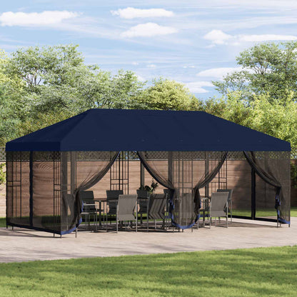 Pavillon Med Sidetapper 6 X 3 M Polyester Og Stål 190 - Variant 3376000