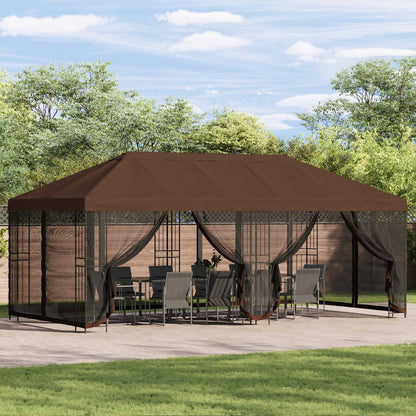 Pavillon Med Sidetapper 6 X 3 M Polyester Og Stål 190 - Variant 3376005