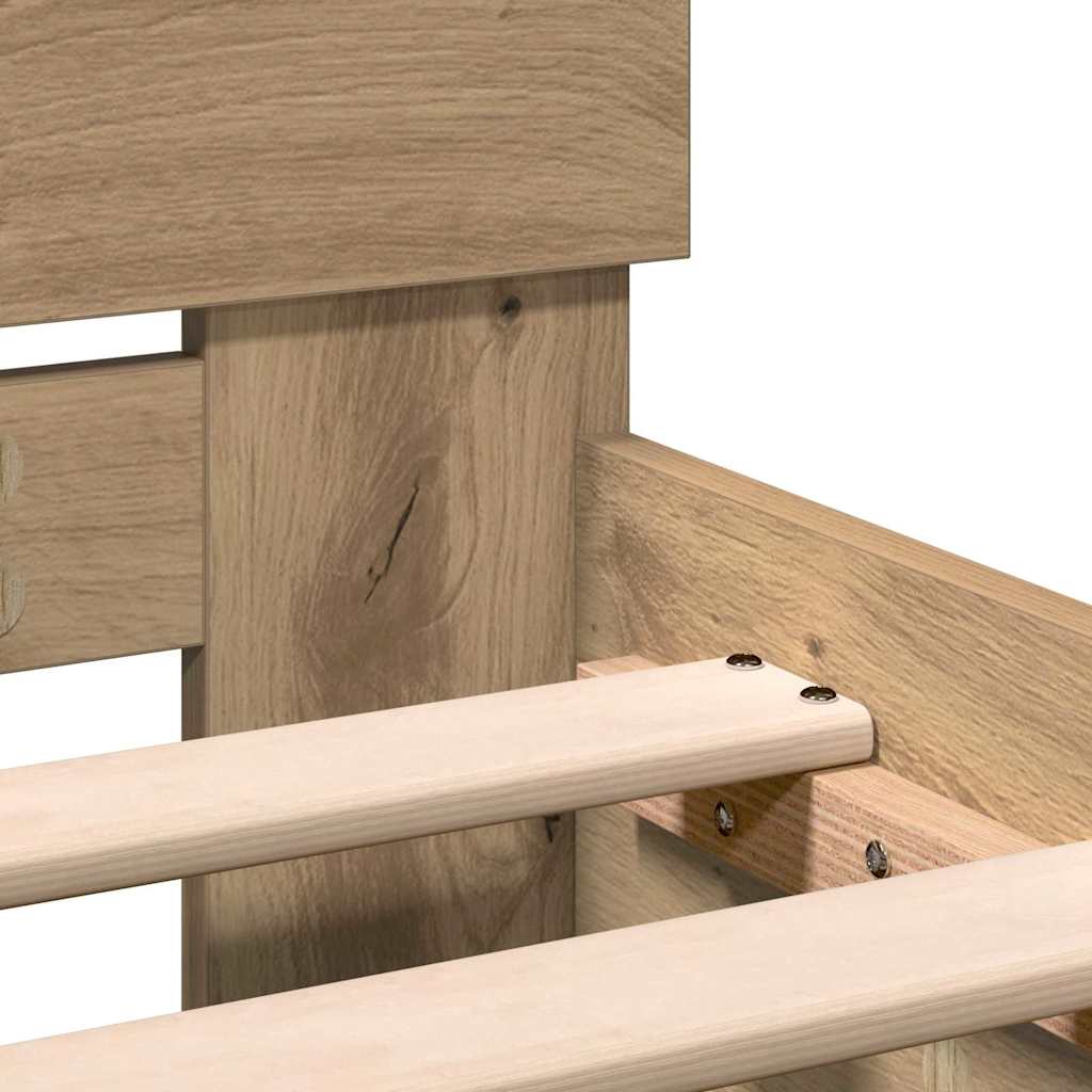 Sengestel Artisan Egetræ 120 X 190 Cm Konstrueret Træ - Billede 9