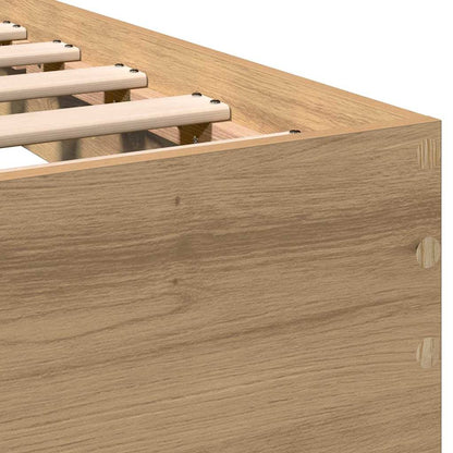 Sengestel Artisan Egetræ 120 X 190 Cm Konstrueret Træ - Billede 10