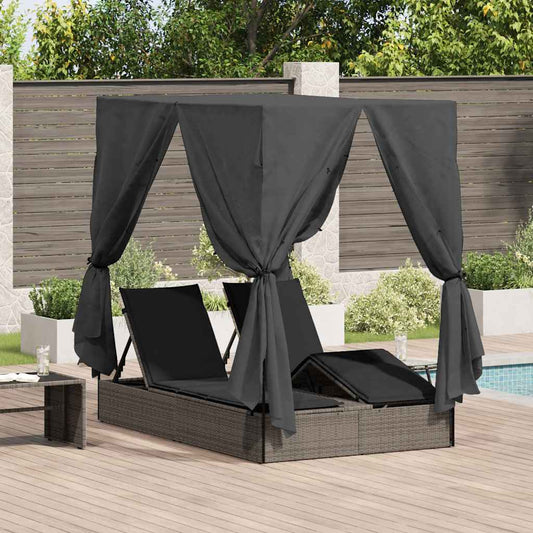 Dobbelt Solstol Polyrattan - Hovedbillede