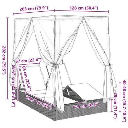Dobbelt Solstol Polyrattan - Billede 11