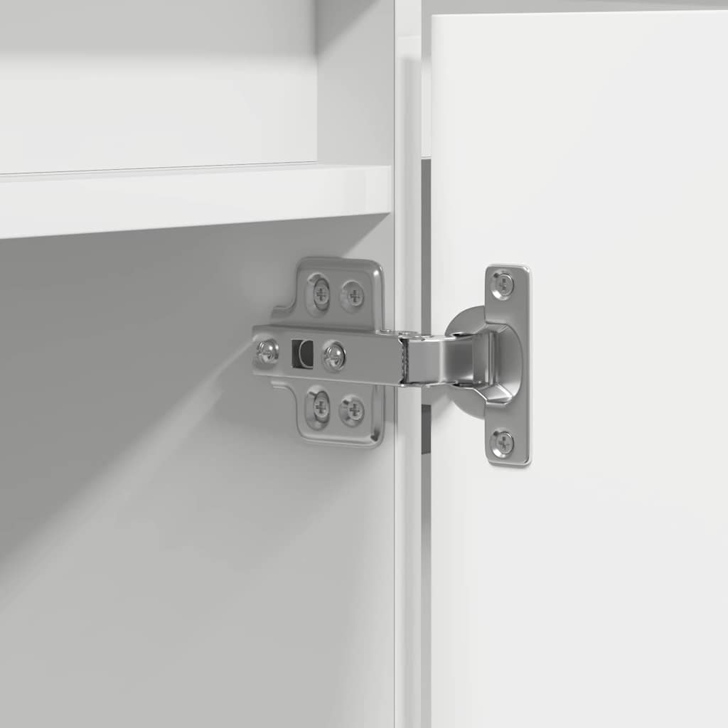 Tv-skab Med Led Hvid 180 X 38 X 49 Cm Konstrueret Træ - Billede 11