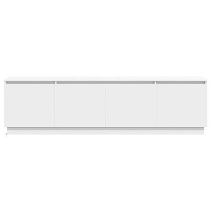 Tv-skab Med Led Hvid 180 X 38 X 49 Cm Konstrueret Træ - Billede 7