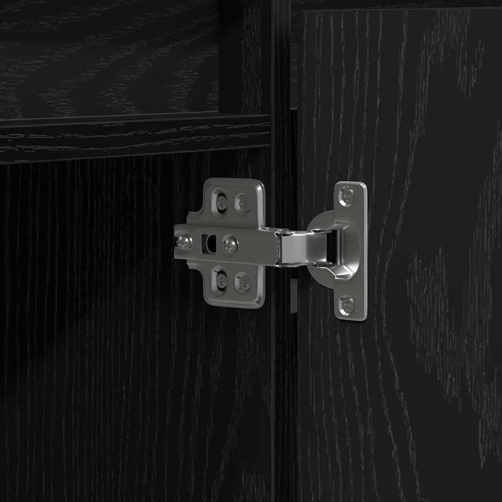 Tv-skab Med Led Sort Eg 180 X 38 X 49 Cm Konstrueret Træ - Billede 11