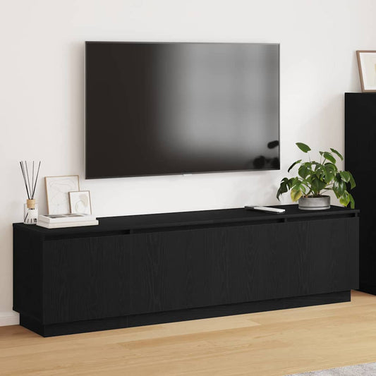Tv-skab Med Led Sort Eg 180 X 38 X 49 Cm Konstrueret Træ - Hovedbillede