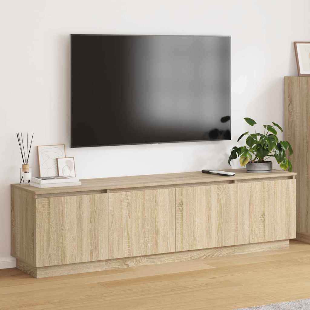 Tv-skab Med Led Sonoma-eg 180 X 38 X 49 Cm Konstrueret Træ - Hovedbillede