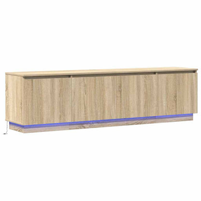 Tv-skab Med Led Sonoma-eg 180 X 38 X 49 Cm Konstrueret Træ - Billede 2