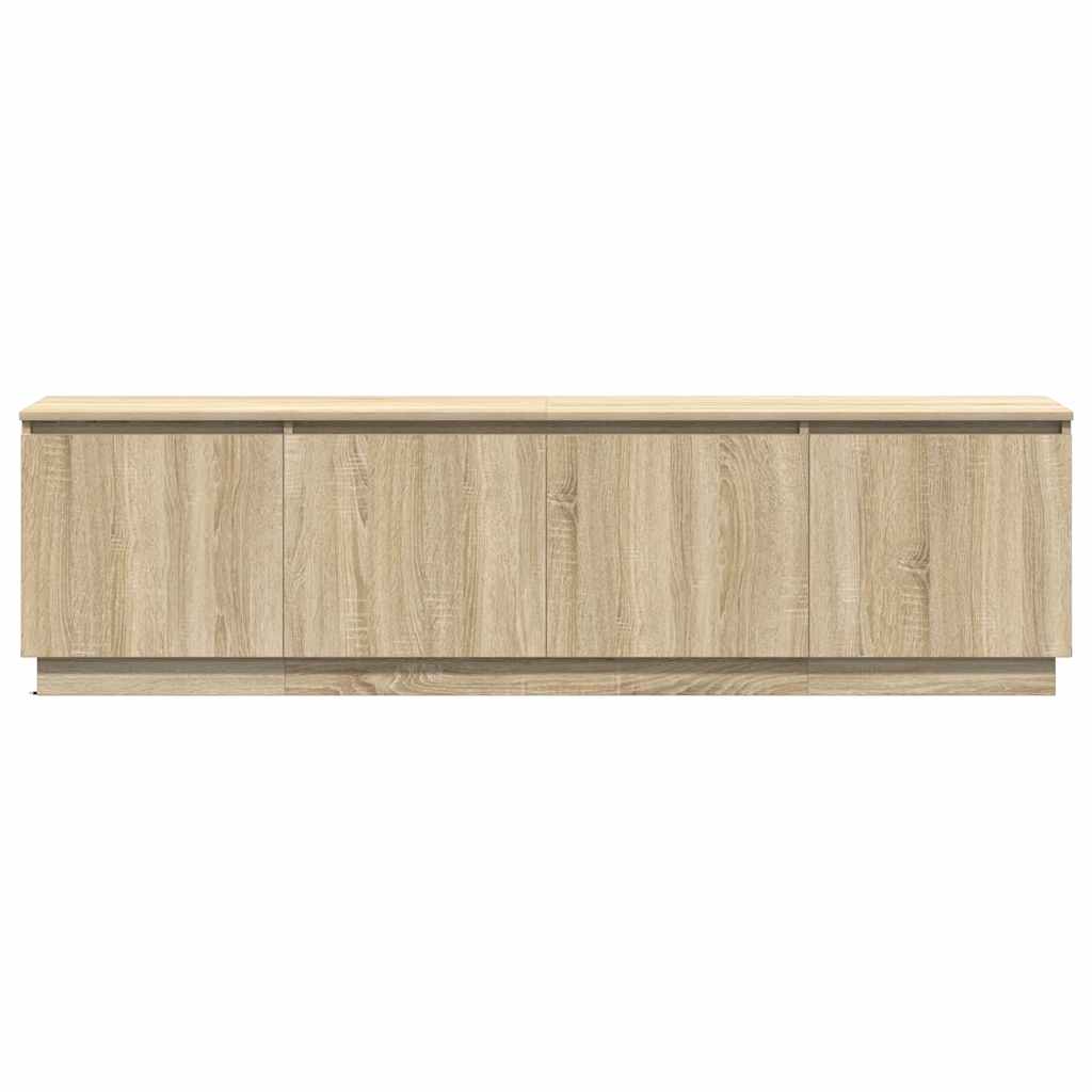 Tv-skab Med Led Sonoma-eg 180 X 38 X 49 Cm Konstrueret Træ - Billede 7
