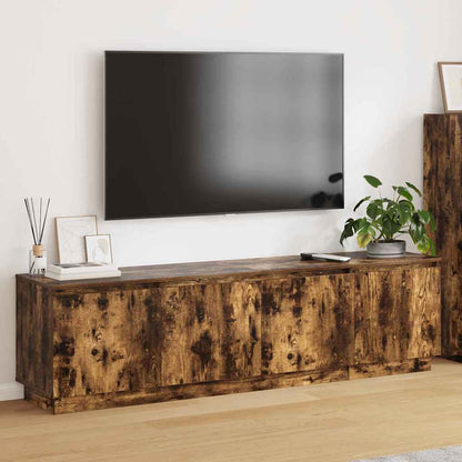 Tv-skab Med Led Røget Eg 180 X 38 X 49 Cm Konstrueret Træ - Hovedbillede
