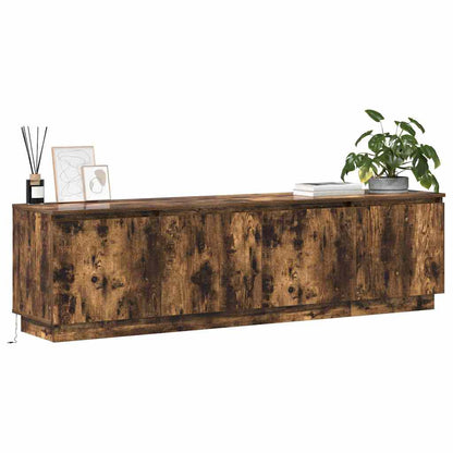 Tv-skab Med Led Røget Eg 180 X 38 X 49 Cm Konstrueret Træ - Billede 3