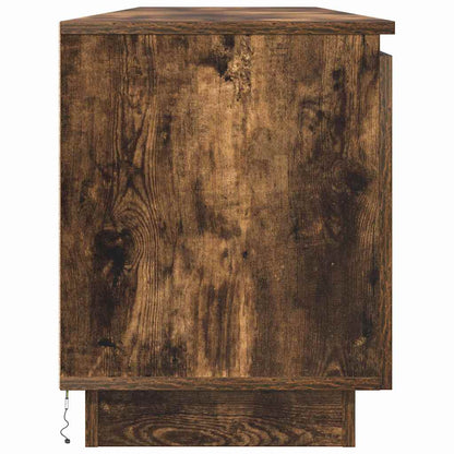Tv-skab Med Led Røget Eg 180 X 38 X 49 Cm Konstrueret Træ - Billede 8